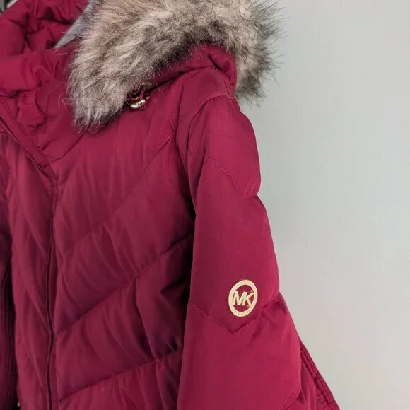 MICHAEL Michael Kors Faux-Fur-Trim Puffer Coat - Picture 8 of 8